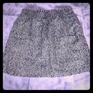 J Crew Black and Gray Tweed Skirt